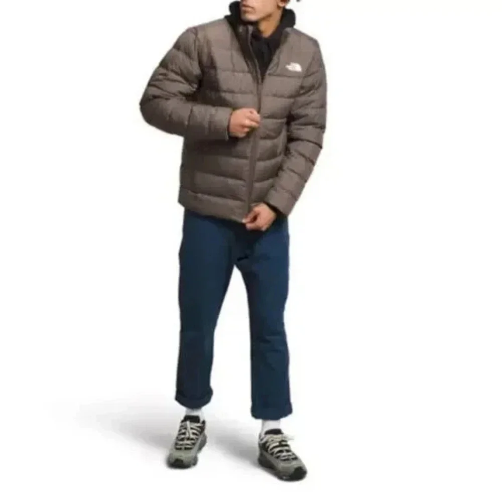 The North Face Aconcagua 3 Puffer Jacket Men's 2X Falcon Brown Full Zip SGN1571